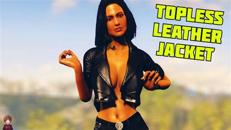 TOPLESS LEATHER JACKET MINI DRESS Outfits Fallout 4 Slooty Mods 9