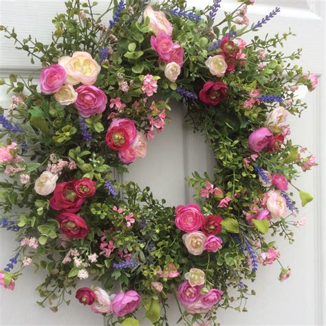 Garden Meadow Wreath Spring Wreath Spring Door Wreath Summer Etsy