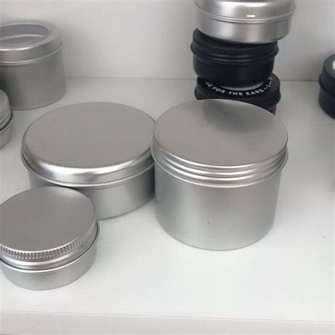 2oz Black Candle Tin 4oz Round Metal Tin 6oz Slip Aluminum Tin Cans For