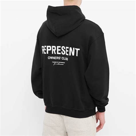Represent Owners Club Popover Hoodie Black The Sole Supplier