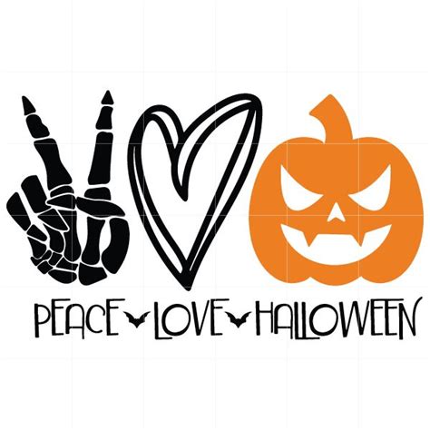 Peace Love Halloween SVG, Halloween SVG in 2022 | Halloween vinyl