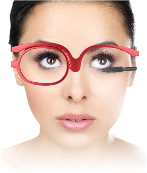 Folding Eye Make Up Glasse Magnifying Makeup Glasses Eye Make Up Spectacles Flip Down Lens