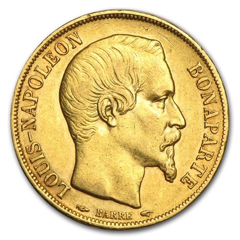 Buy 1852 A France Gold 20 Francs Louis Napoleon Au Apmex