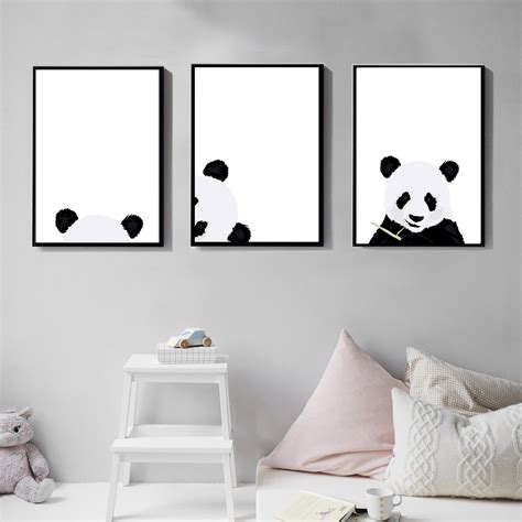 Panda Print Set Of 3 Printable Wall Art Art Prints Digital Etsy Uk