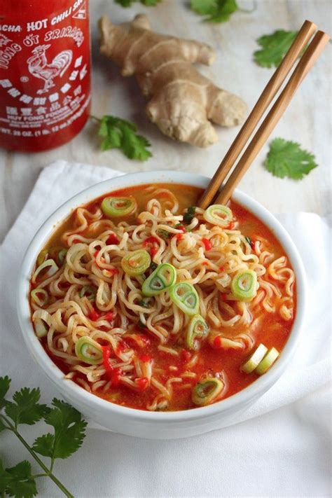 The best part is that it takes very little time to make. Spicy Sriracha Ramen Noodle Soup Pictures, Photos, and ...