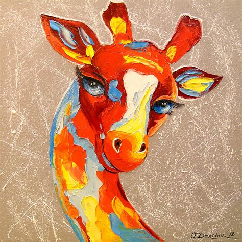 Giraffe Painting By Olha Darchuk Jose Art Gallery