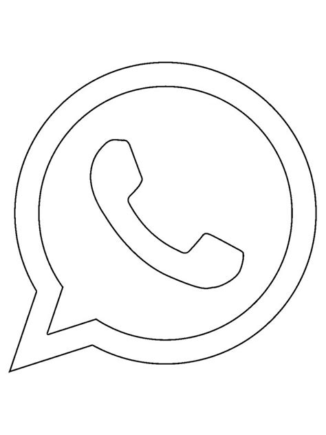 Kleurplaat Whatsapp Logo Leukekleurplatennl