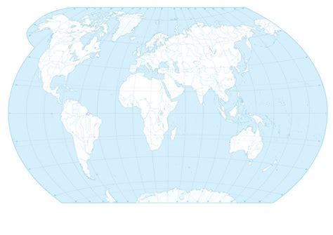 Контурная карта мира физическая