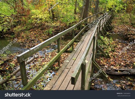 Old Rickety Wooden Foot Bridge Over Stock Photo 130934843 Shutterstock