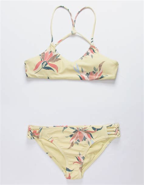 O Neill Casey Floral Girls Bikini Set Yello Tillys