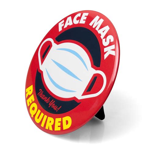 Mask Required 6 Magnetic Easel Red Social Distancing Signs