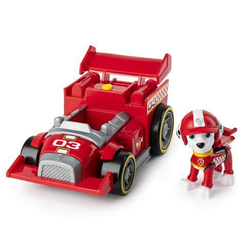 Paw Patrol Marshalls Race And Go Deluxe Car Vehicle Playset 2 Pieces