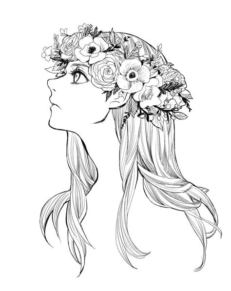 Flowercrown Flower Crown Drawing Crown Drawing Flower Drawing Images