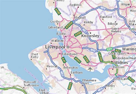 Claim a country by adding the most maps. Detailed map of Liverpool - Liverpool map - ViaMichelin