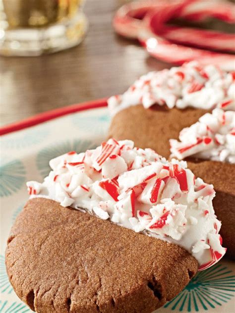 Easy (but delicious) christmas cookie recipes to bake. "Pioneer Woman" Chocolate Candy Cane Cookies | Food network recipes, Ree drummond recipes