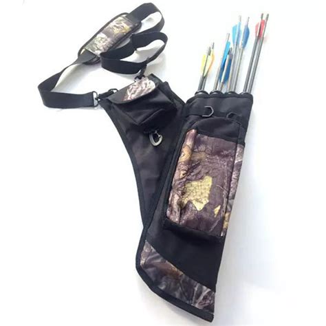 4 Tubes Camouflage Archery Arrow Quiver Holder For Compound Bow Recurve