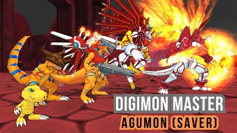 Digimon Master World Agumon Saver Evolution Skills Youtube