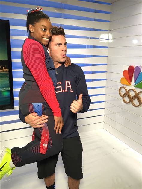 Olympic gold medalist dog mom @thebilesfrenchies just laughing thru life pizza connoisseur check out my docuseries fb.me/simonevsherselfep5. Watch Simone Biles nearly pass out when crush Zac Efron ...