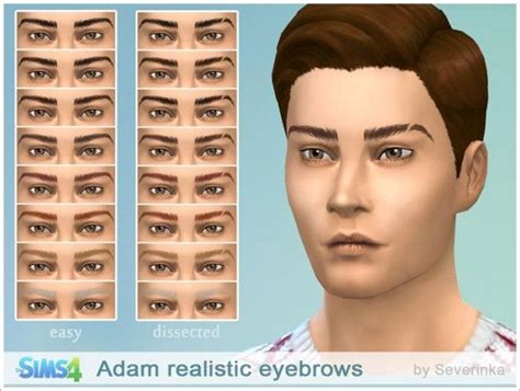 Sims By Severinka Adam Realistic Eyebrows • Sims 4 Downloads Eyebrow
