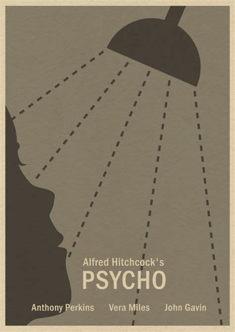 Alfred Hitchcock Minimalist Movie Canvas Poster Print Wall Art Decor Psycho Istore