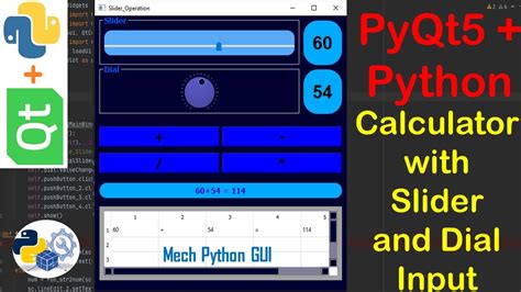 Python Pyqt5 Dynamically Calculator With Slider And Dial As Input