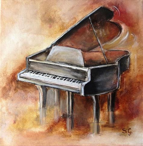 Piano painting Music painting Piano on canvas Music Wall Art | Etsy