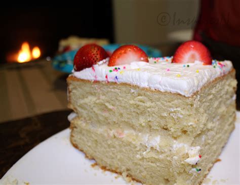 White Layered Cake With Whipped Cream Frosting Inspiresn