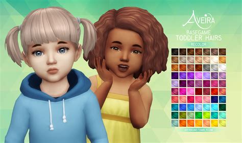 Basegame Toddler Hairs Recolor Sims 4 Children Sims 4 Toddler Sims 4