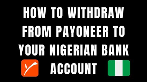 How To Withdraw From Payoneer To Your Nigerian Bank Account Easy