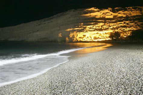 Greece Crete Matala Night Beach Greece Crete October 20 Flickr