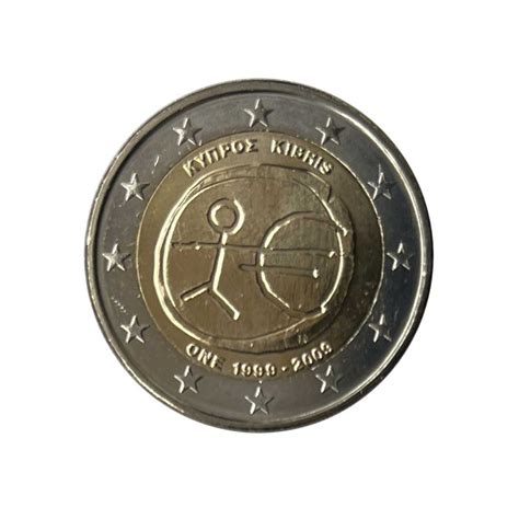 Commemorative Coin Euro Cyprus Emu Year Unc Uncirculated