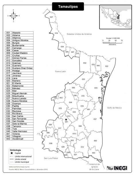 Mapa Del Estado De Tamaulipas Con Municipios Mapas Para Descargar E