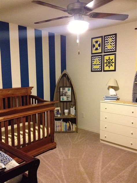 Boys yellow and blue nautical nursery | Blue nautical nursery, Nautical nursery, Nautical baby room