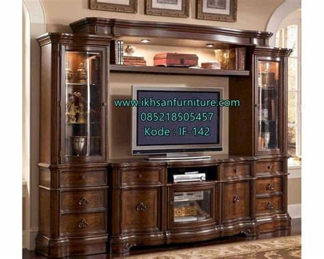 Rak tv minimalis, atau lemari tv modern, aneka model yang bisa anda pilih sesuai dengan ukuran dan keiinginan anda. Lemari Tv Mewah Kayu Jati Model Klasik Modern