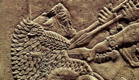Frieze Of Assurbanipal 668 627 Bce Hunting Lions Detail In Ancient