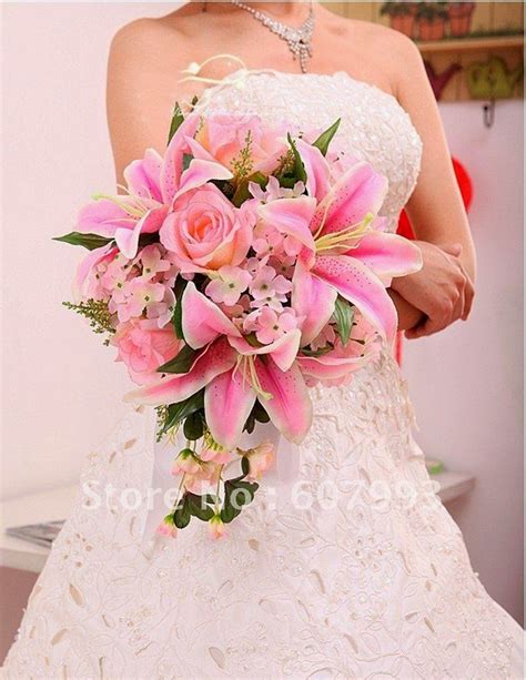 Wedding Bouquets With Stargazer Lilies And Roses