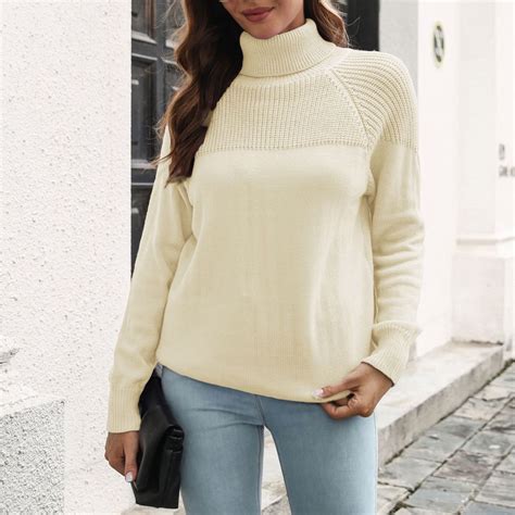 Uttoasfay Winter Sweaters For Women Plus Size Womens Turtleneck