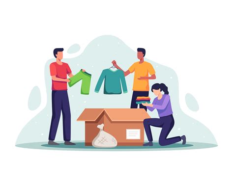 Clothing Donation Concept 6901813 Vector Art At Vecteezy