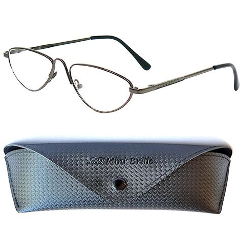 Retro Style Half Moon Reading Glasses Including Free Case And Free Microfiber Cloth Half Eye