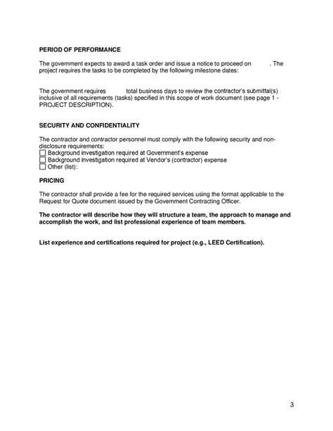 Design Statement Of Work Template In Word And Pdf Formats Page 3 Of 13