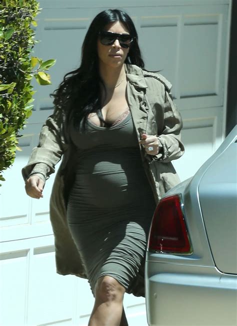 Kim Kardashian Baby Bump In La Pictures August 2015 Popsugar