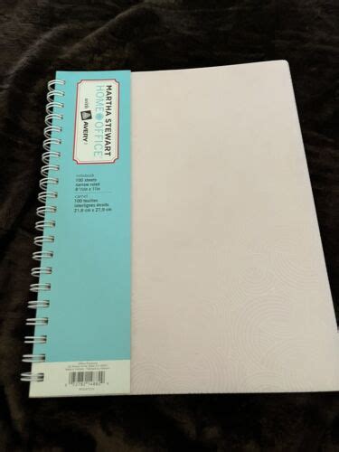 Martha Stewart Avery Home Office Notebook 100 Sheets Pink Swirls 85 X