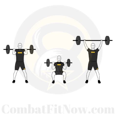 Front Squat And Press With Barbell Combat Fit Now How To Perform