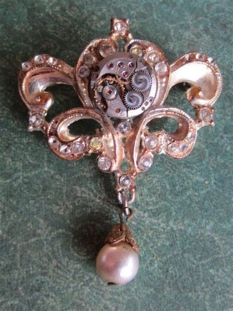 Steampunk Brooches And Pins Majestic Steampunk Brooch Pin Art Deco