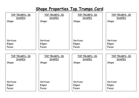 Top Trumps 3d Cards Teaching Resources