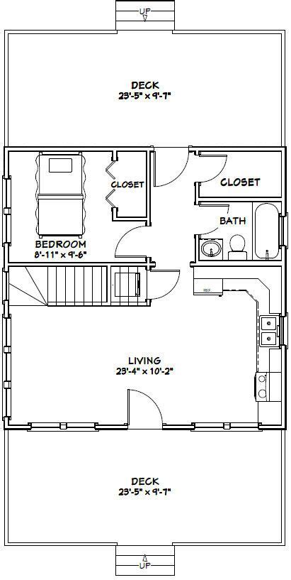 24x24 House 24x24h2a 1143 Sq Ft Excellent Floor Plans Cabin
