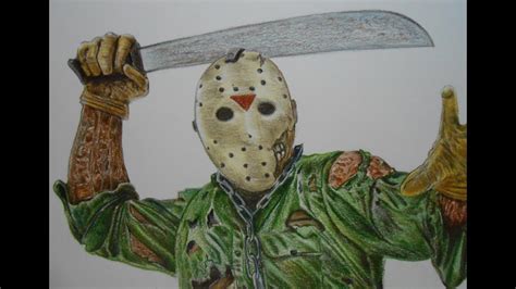 Draw Halloween Characters Jason Voorhees Friday The Th Youtube