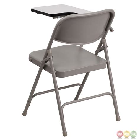 It can be combined with a folding table. Premium Steel Folding Chair with Right Handed Tablet Arm ...