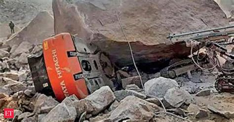 Haryana Landslide One Person Still Trapped Rescue Ops At Dadam Mining