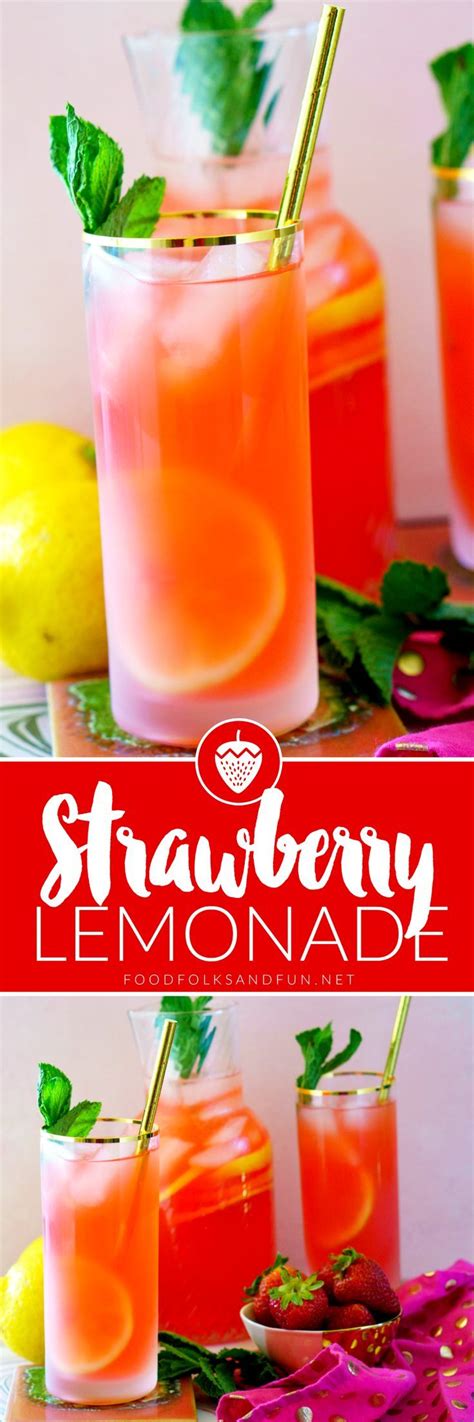 Delicious Homemade Strawberry Lemonade Recipe Summer